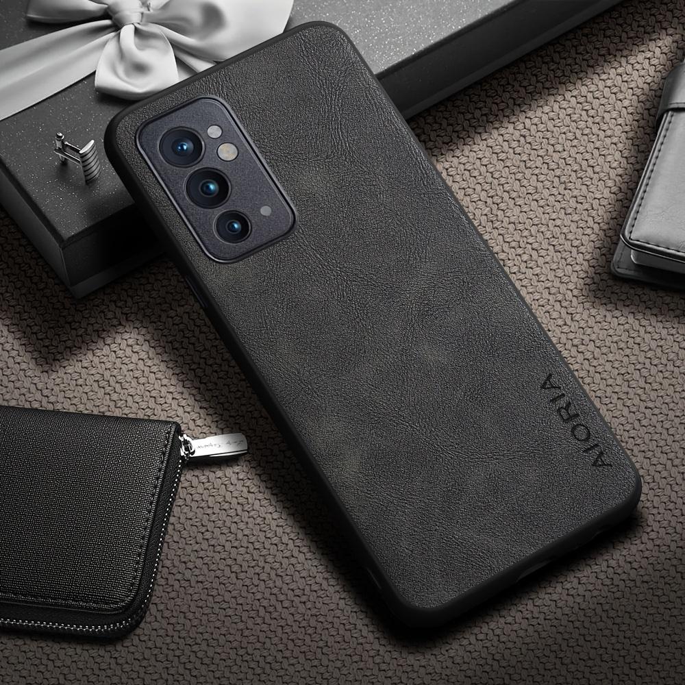 Phone Case - Luxury Retro Faux Leather Phone Case for Oneplus 9 8 7 6 Pro 9R 9RT 9 US 6T 8T 7T Pro Matte Soft Bumper Hard Back Cover Fashion Case