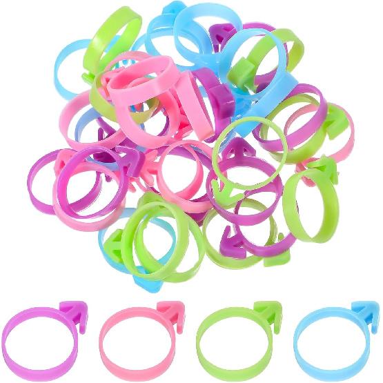 40Pcs Piping Bag Clips, Reble Pastry Bag Ties Silicone Icing Bag Ties Decoration Bags Clips for Cookies Cupcakes Pastry Baking Supplies (4 Colors)