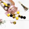 15mm Sunflower Silicone Beads Set Jewelry Making Kit With Tassel For Keychain Necklace Bracelet Making