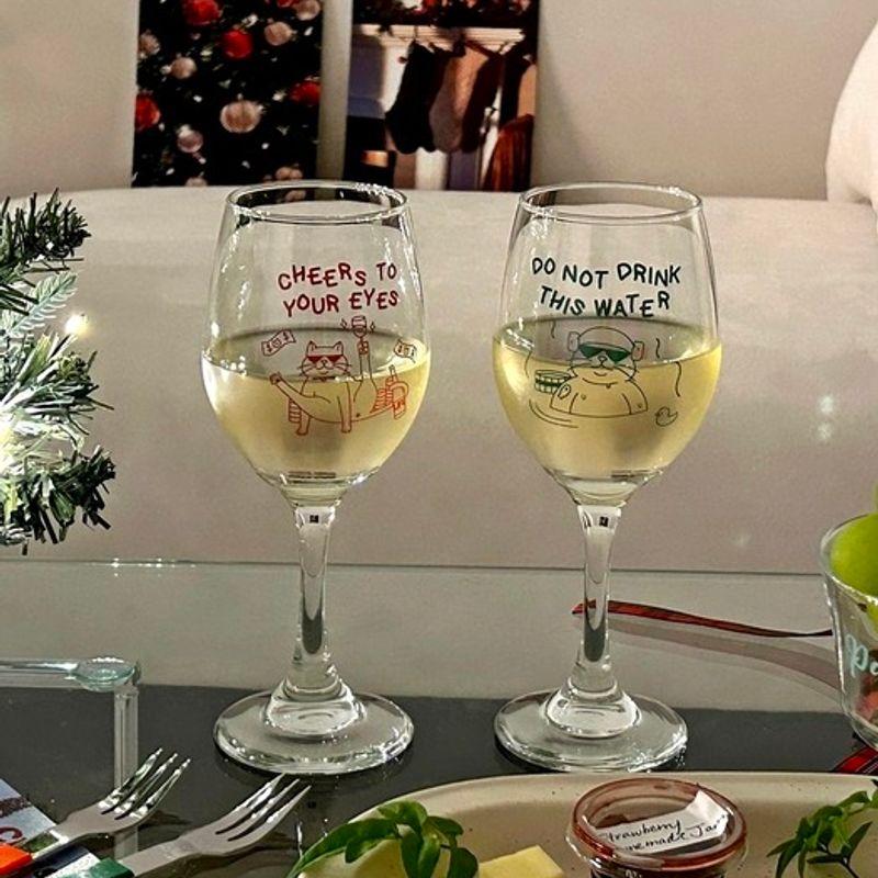 Elegant Table Gentle Gangster Cat Wine Glass 4 Types for Christmas Home Party