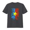Vietnam Flag Inspired T Shirt with Distressed Star Design Perfect for Patriotic Fashion Statements vintage Washed Unisex