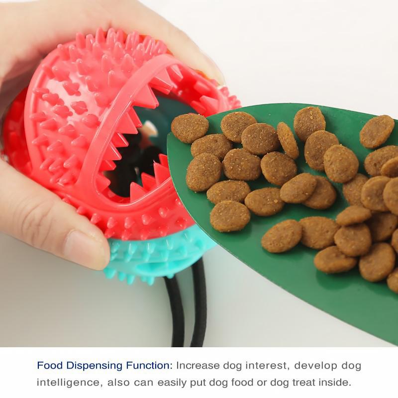 Dog Toys With Suction Cups Pull Ropes Food Dispensing Balls Tpr Pet Teething Chews