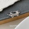 Cui Yan S925 Sterling Silver Bow Ring - Stylish Korean Design Index Finger Ring for Women