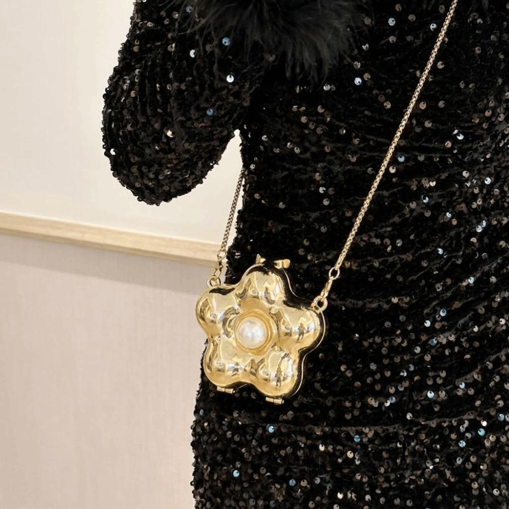 Acrylic Banquet Chain Bag Flower Shaped Mini Lipstick Bag Temperament Luxury Evening Bags Ladies