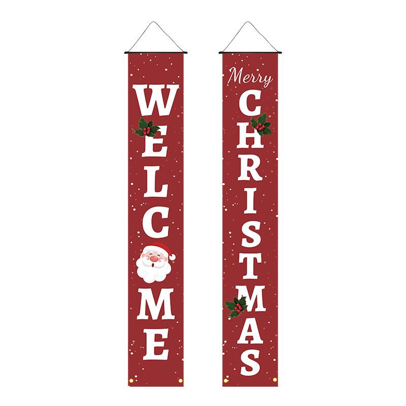 Christmas Nutcracker Couplets Door Curtain Flags | Festive Porch Decor