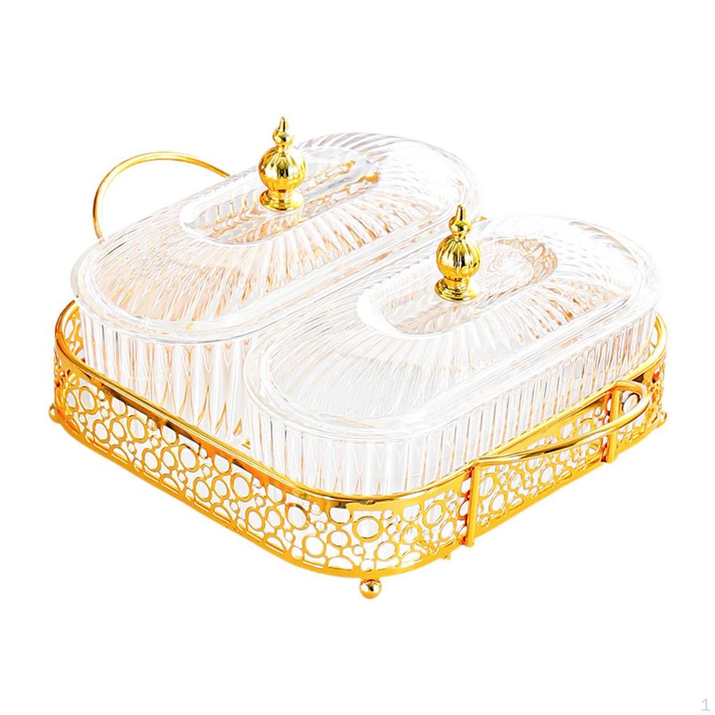 Dessert Dividing Plate Dried Fruit Dish Snacks Serving Platter Snack Bowls for