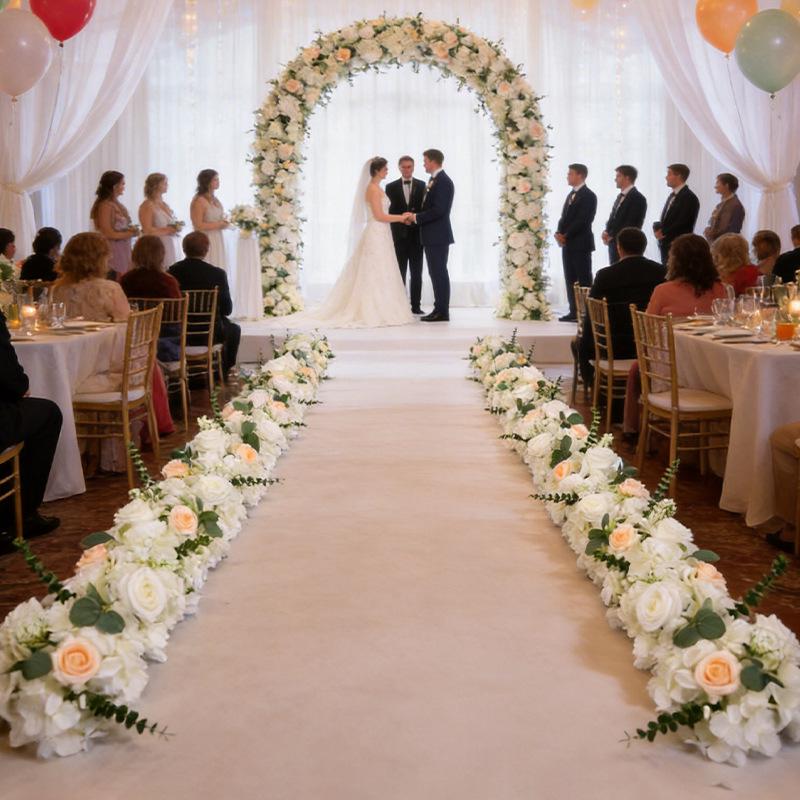 Wedding Arch Waterfall Floral Arrangement for Banquet or Photography Prop