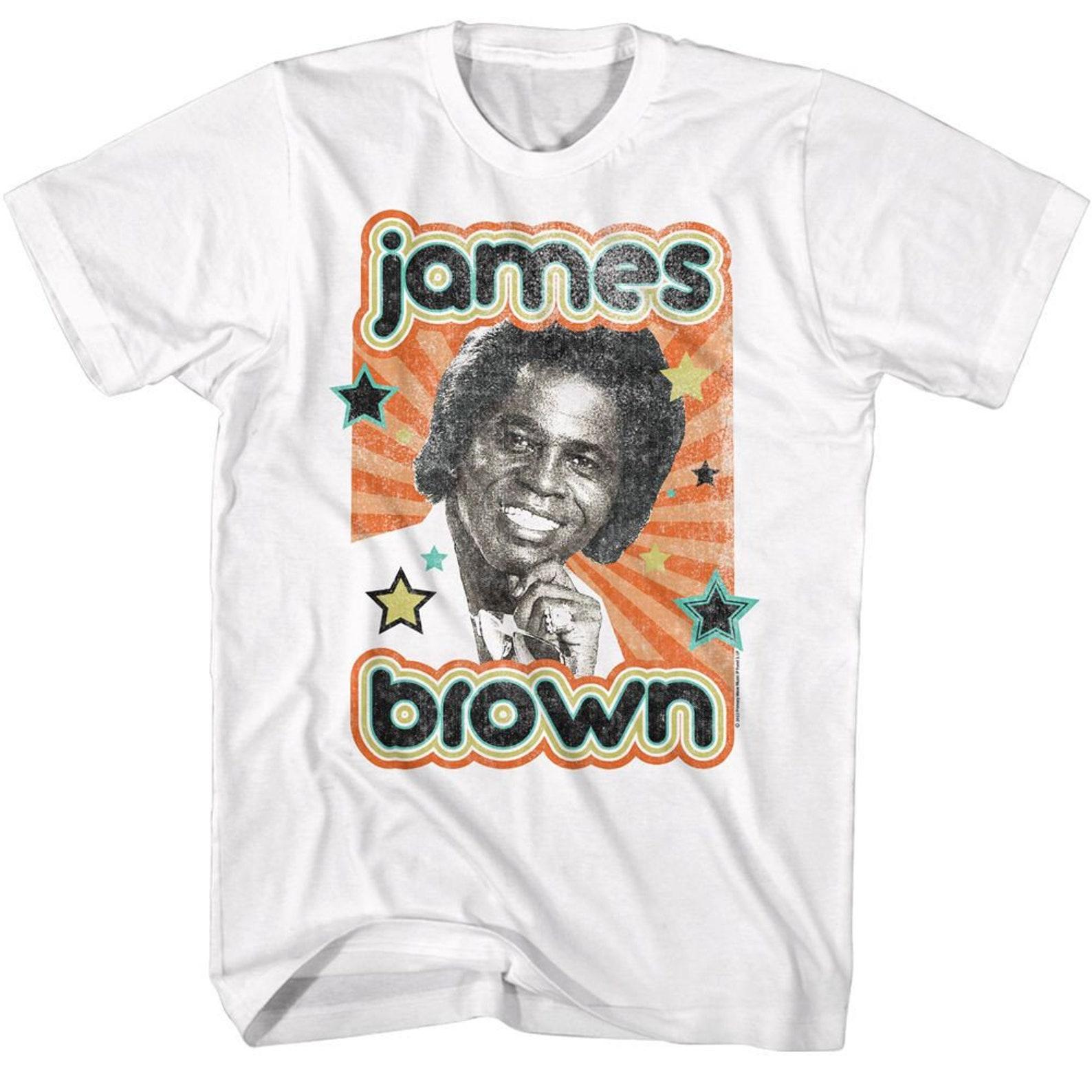 James Brown Stars White T-Shirt S