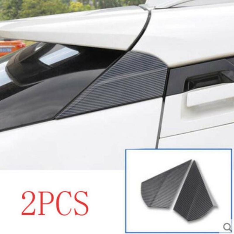1Pair Carbon Fiber Style Rear Window Side Spoiler Wing Strip Protection Trim for Toyota C-HR CHR 2016-