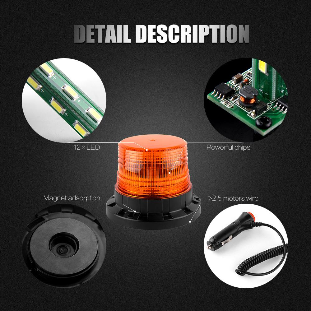 Auto-Blitzlicht, Notfall-Auto, rotierende Verkehrsanzeige, Auto-Blitzlicht, LED, orange, blau, rot, Blitz, Auto-Warnlicht