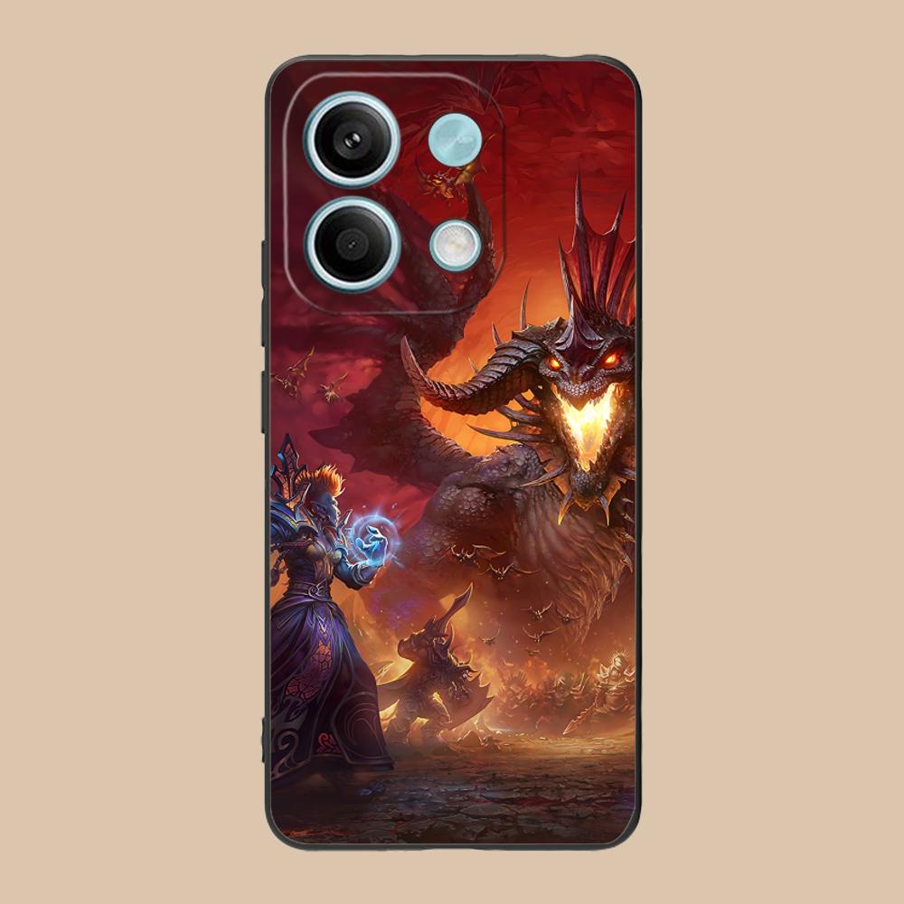 WOW Game Fashion Phone Case for Xiaomi POCO M6 M5 M4 M3 X7 X6 X5 X4 X3 F6 F5 F4 Pro GT 5G Black Cover Smartphone Cellphones