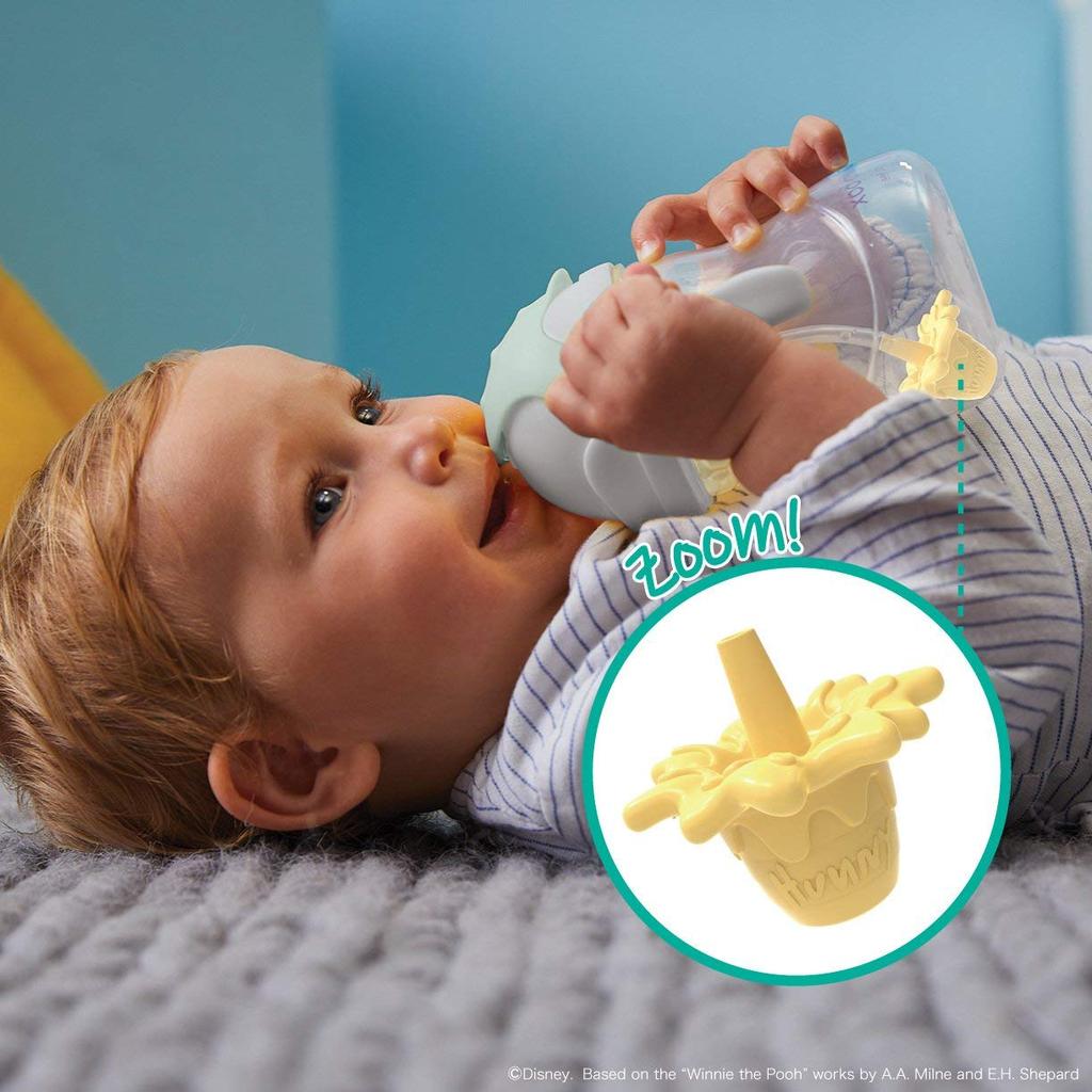 Straw Drink from Any Baby Gift Sippy the 1 b.box (B-box) Leak-Proof Mug, Angle, [Authentic b.box Product] [Disney Cup] (Winnie Pooh, Cup)