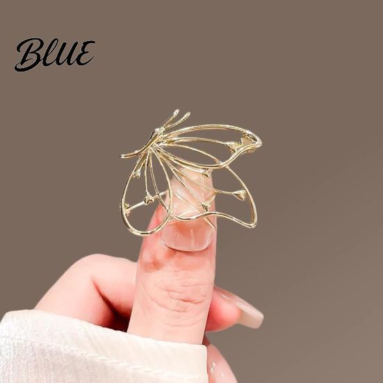 Butterfly Design Lapel Pin Women Brooch Smooth Polish Hollow Anti-wear