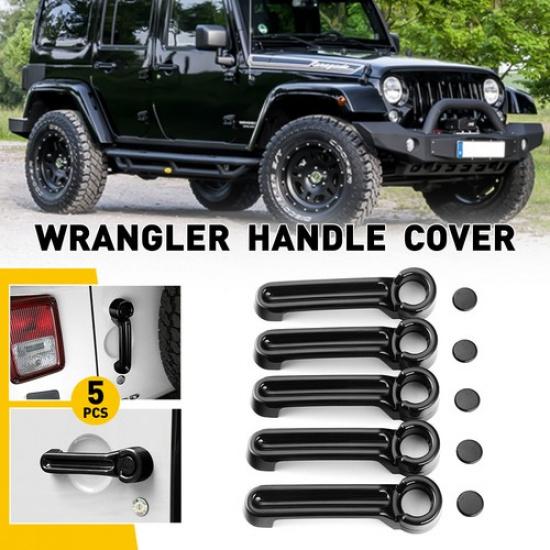 Exterior Tailgate Door Handle Trim Cover For JEEP Wrangler JK 07-18 4Door Black