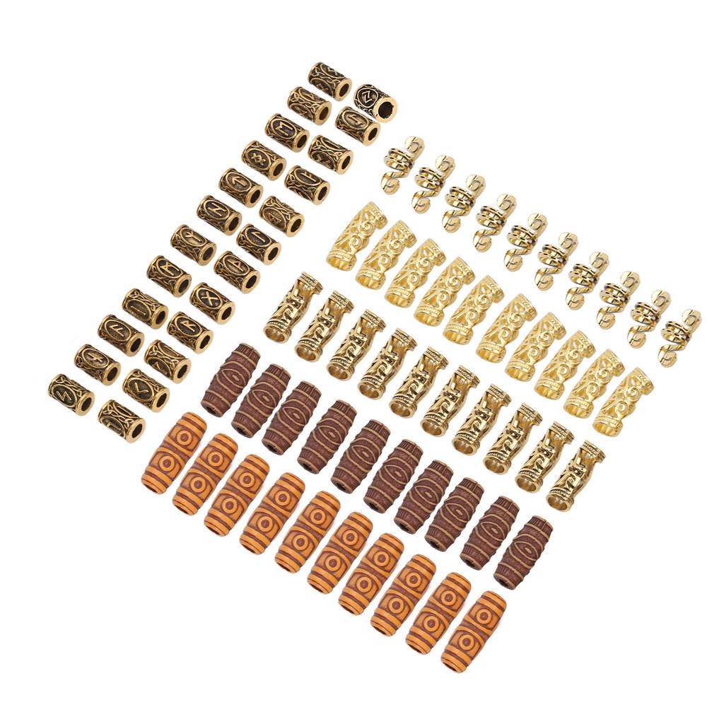 Haarröhrchen-Perle Herren Damen Legierung Harz Dreadlocks Bart-Perle Haar-Spiralen Zubehör für Party Dating