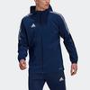 Adidas Chaqueta con Capucha de Fútbol con Bloque de Color y Estampado de Logotipo con Raya Lateral para Hombre Azul Marino GP4962
