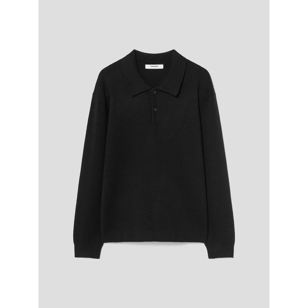 8seconds Birdseye Double-Weave Collar Knit Black
