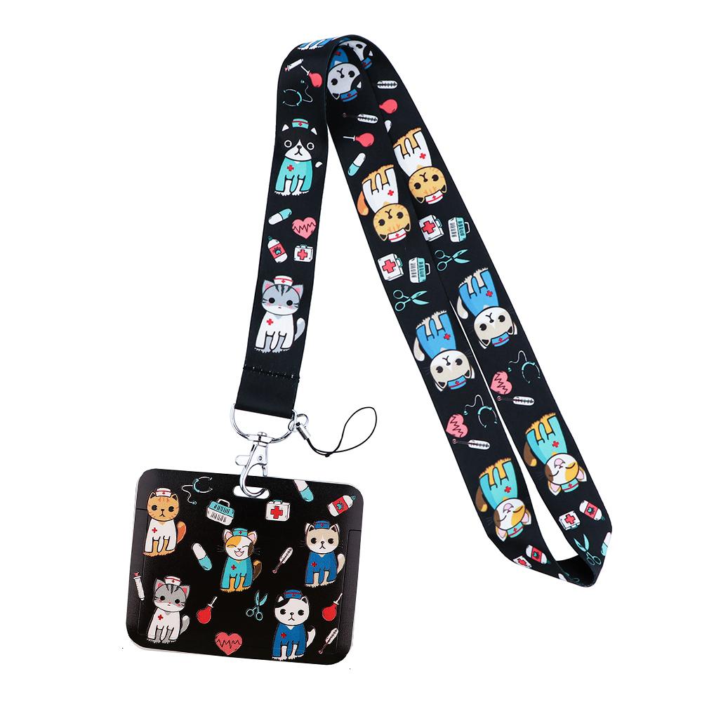 Medical signs Credential Holder Keychains Neck Lanyard For Pass Card Credit Card Holder Keychain Straps Mobile Phone Wholesale