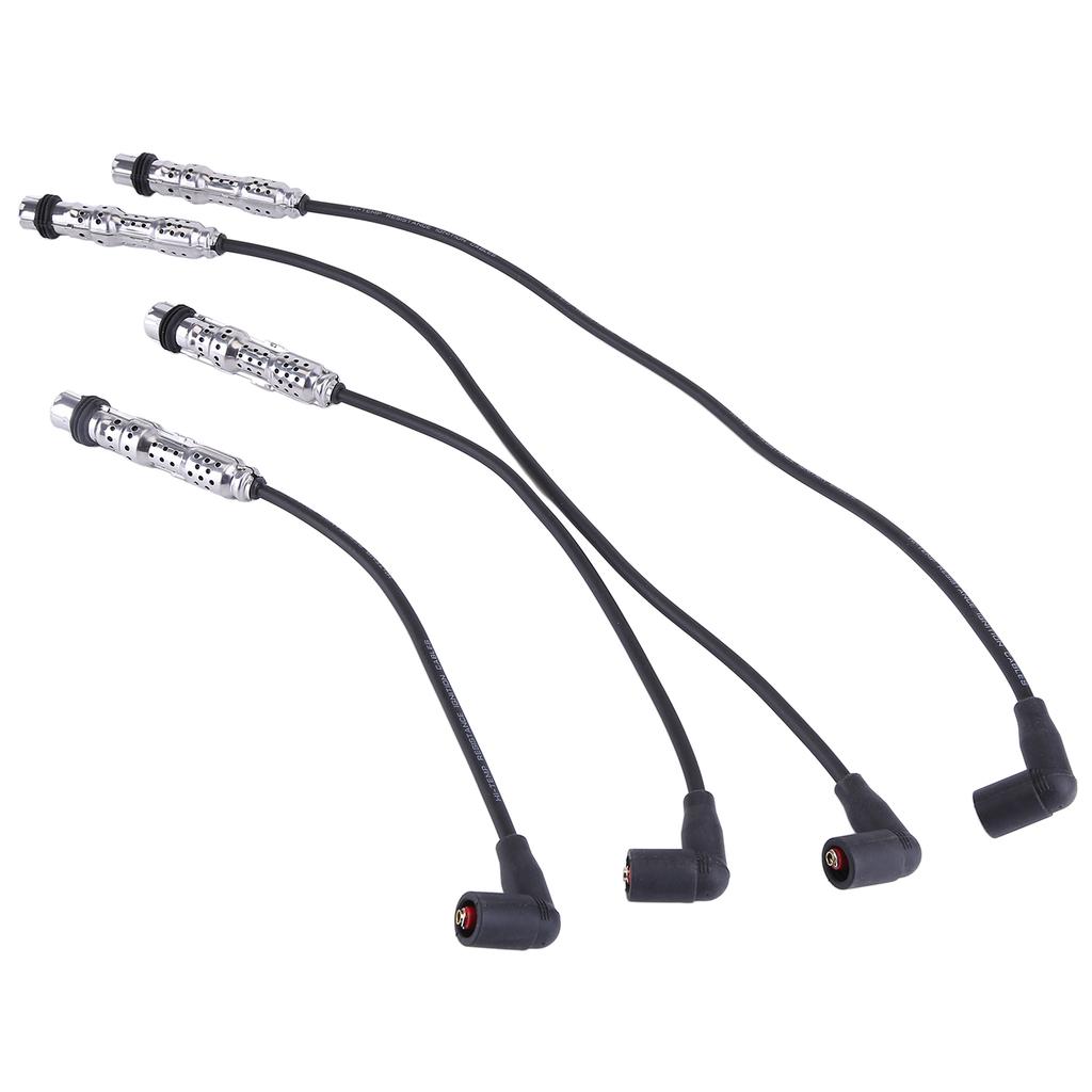4Pcs Ignition Cable Set Compatible for Golf 6 Polo 5 T-iguan A1 A3 1.2 Replaces 03F905409B 03F905409C