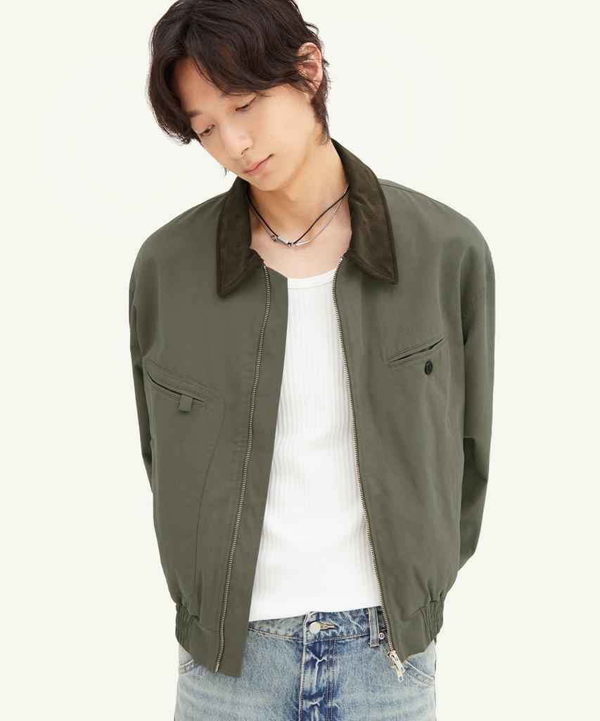 Intempomood Loop Pocket Work Jacket_Khaki