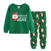 Children's Home Wear Pajamas Set Long-sleeved Tops And Long Pants Two-piece Coat Play Christmas Clothes