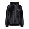 Mens Pinstripe Hooded Long-Sleeved Hoodie