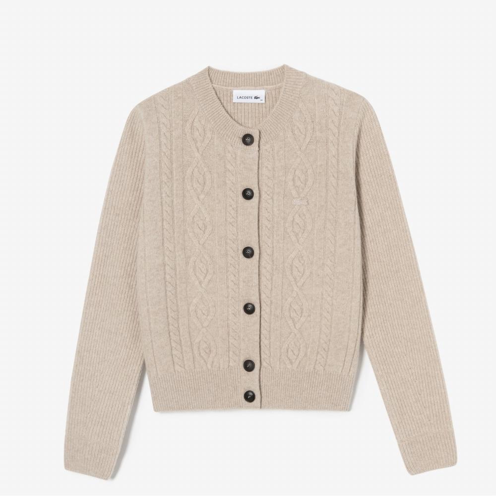 

LACOSTE Womens Cable Crop Cardigan AF769E53N CB8