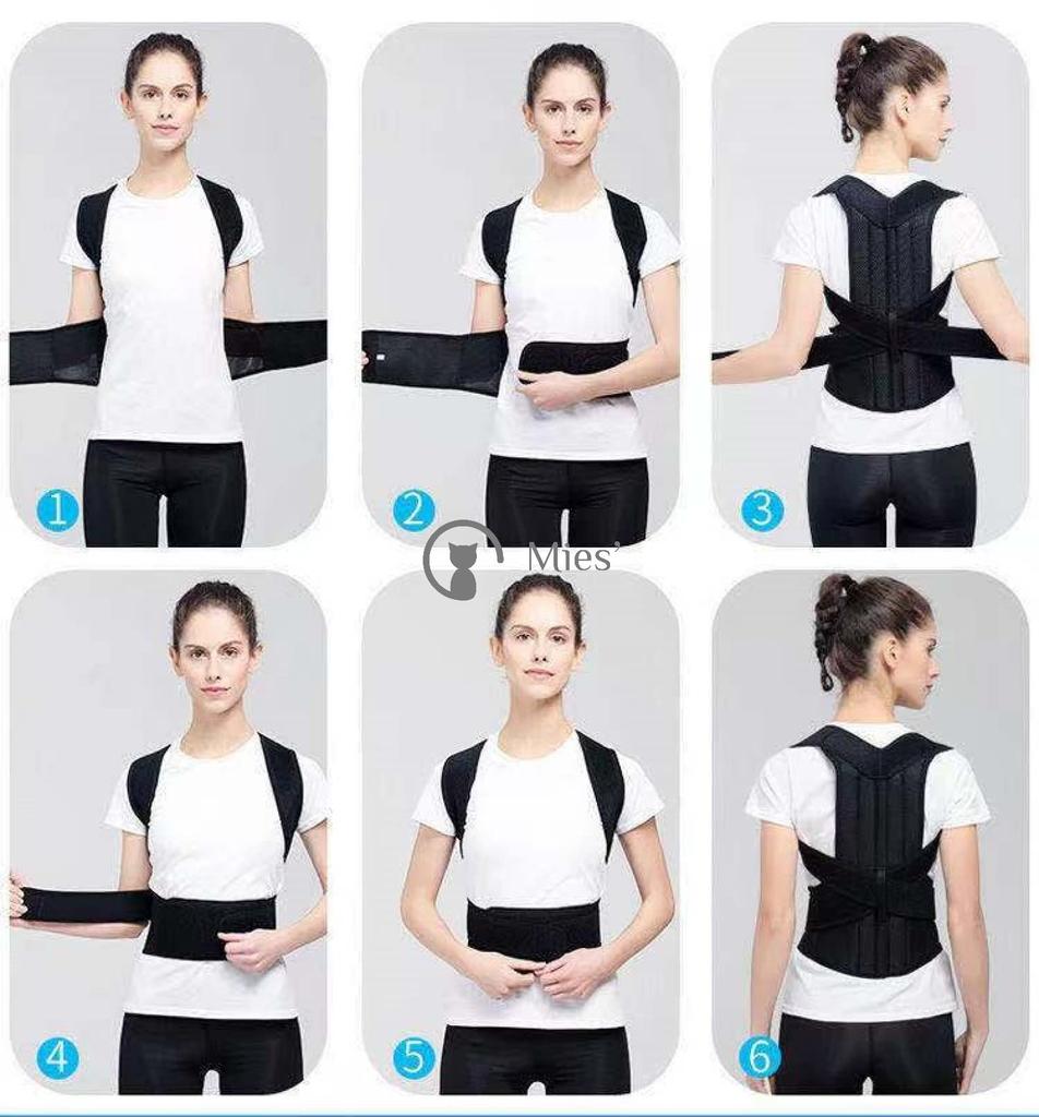 Mies' Posture Support Belt, Posture Supporter, Unisex Waist Support Belt, Spine Support Corset, Compression, Lightweight, Thin, Breathable (M)
