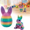 Creative Articulated 3D Printed Rabbit: Easter Egg Ornament, Flexible Animal Figurine for Desk Decor, for Home Office, New Gift