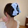 Elegant Large Bow and Flower Style Hair Claw Clip for Women - Chiffon and Fabric Design