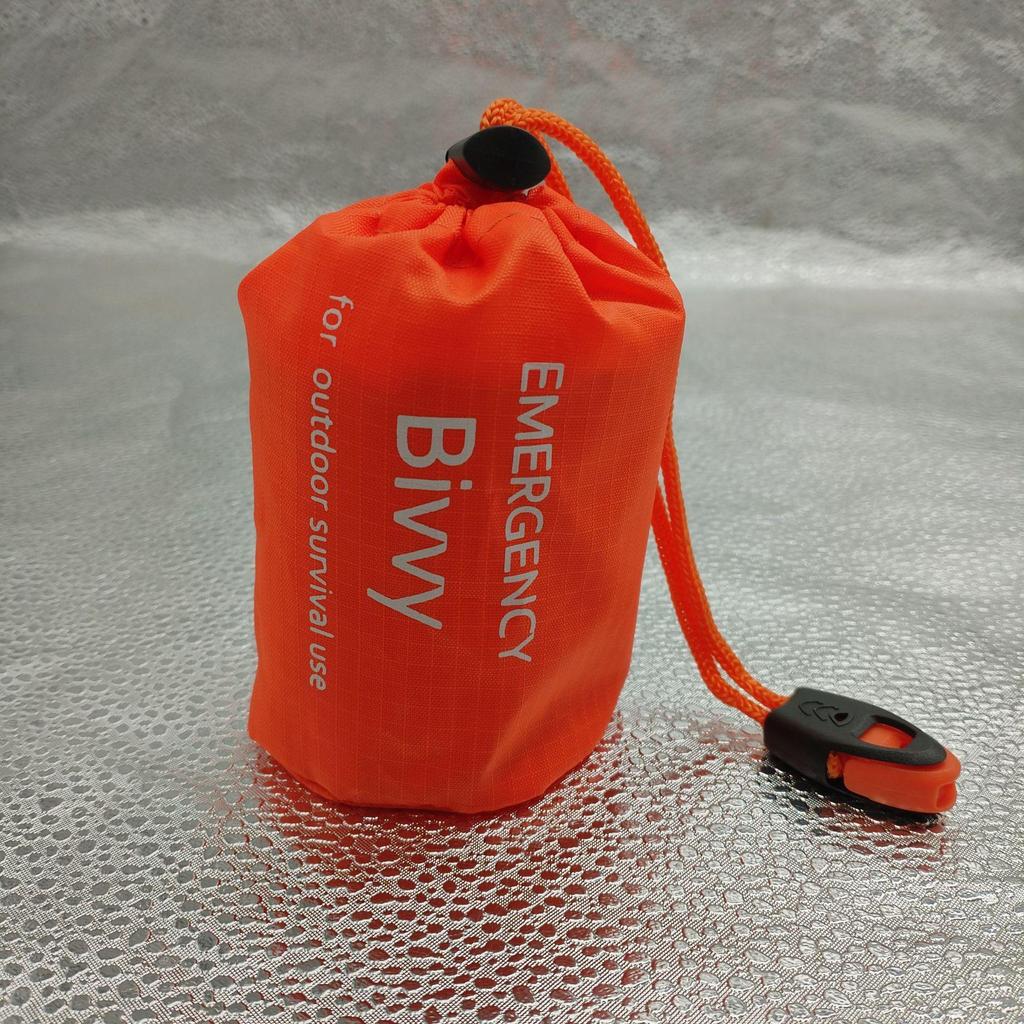 Orange Outdoor PE Aluminum Film Emergency Sleeping Bag for Cold Protection and Disaster Relief