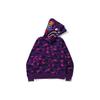 Bape Color Camo Shark Wide Full Zip Double Hoodie 1G80-115-022