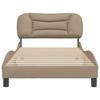 Bed Frame without Mattress  Hvar  Cappuccino Brown 100x200 cm Faux Leather