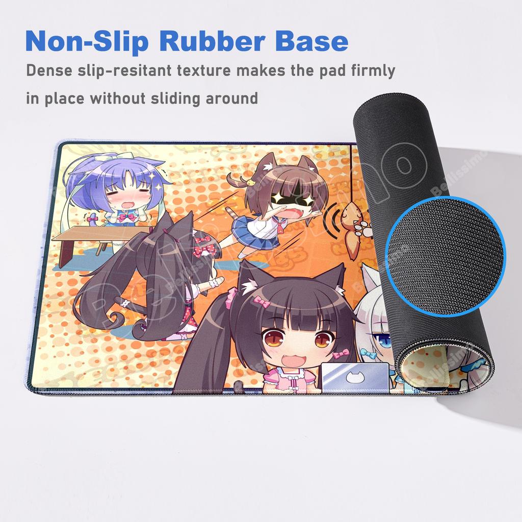 XXL Home HD Computer Desk Mats Mouse Pad Nekopara Mousepad Carpet Gamer Office Laptop Soft Mouse Mat Desktop Mouse Mats 90x40cm