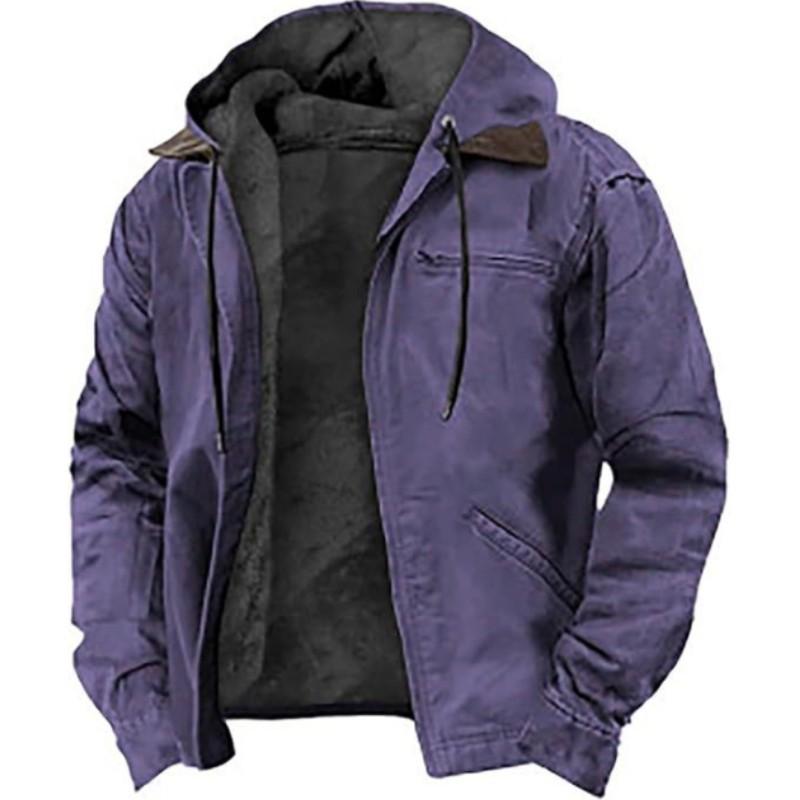 

Мужская куртка-худи большого размера в стиле ретро кэжуал на молнии, однотонная, спортивного дизайна XS