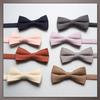 [One Limitation] Bow Tie, Solid Color, FormalCasual, Stylish, Velvet, Men'sWomen's, NK036 (Moss Green)