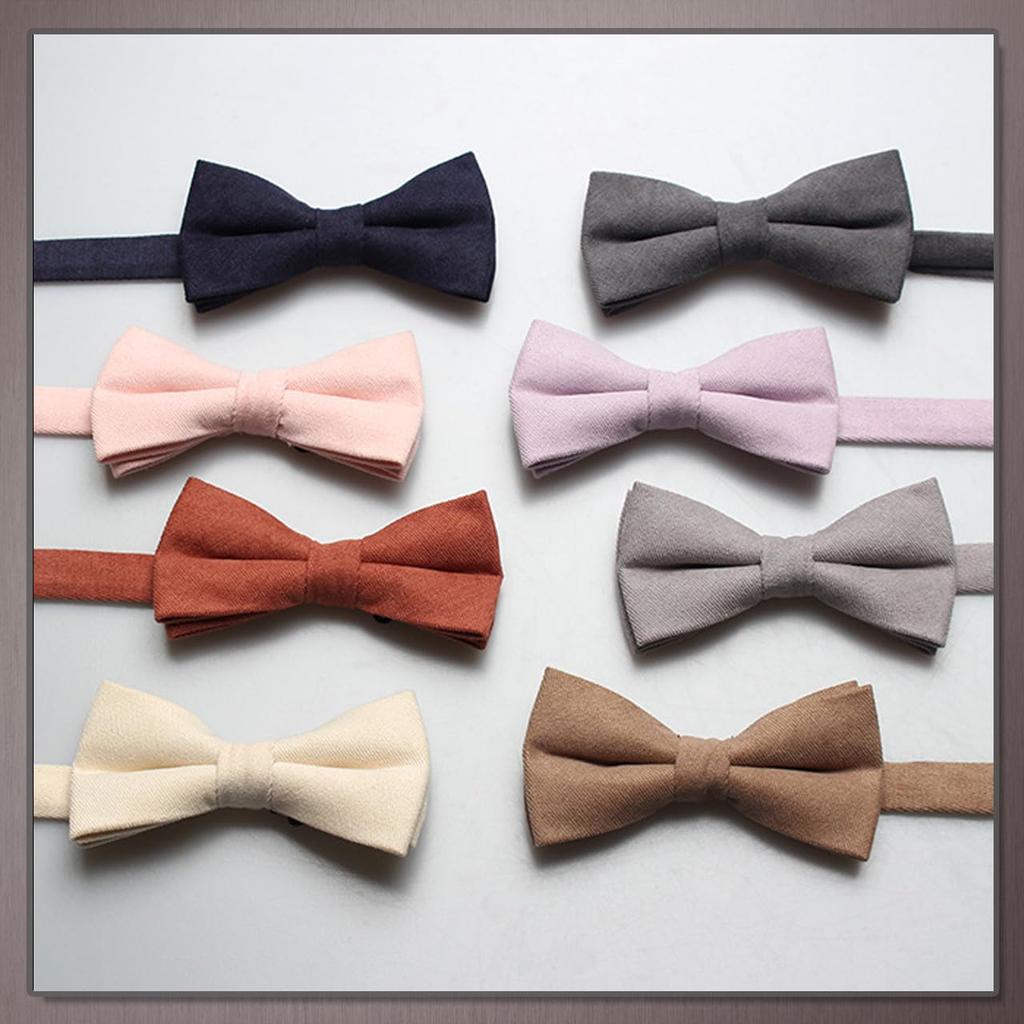 [One Limitation] Bow Tie, Solid Color, FormalCasual, Stylish, Velvet, Men'sWomen's, NK036 (Moss Green)
