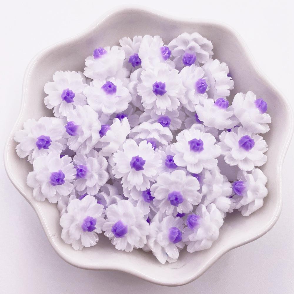 

60 шт., смола, 12 мм, 3D красочный цветок, плоская задняя часть, камень со стразами