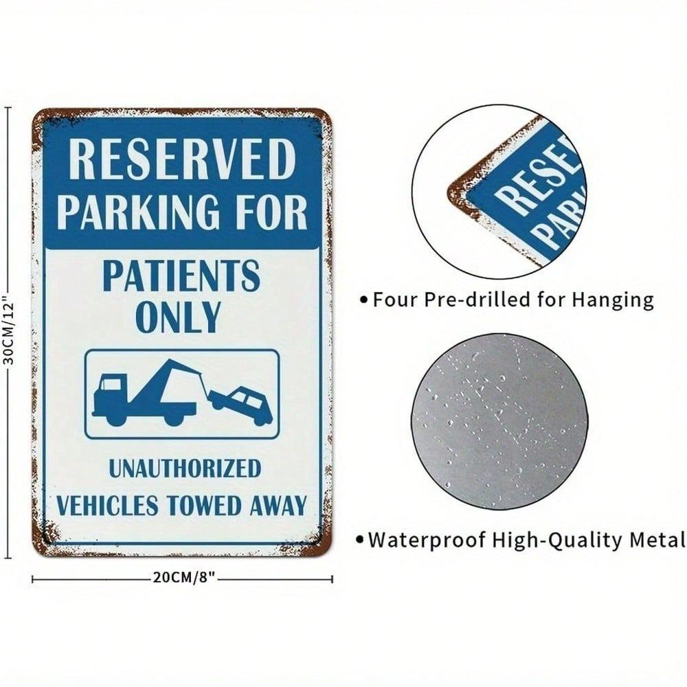 Funny Doctor Office Parking Sign Metal Tin Plaque Indoor Outdoor Wall Art Decor