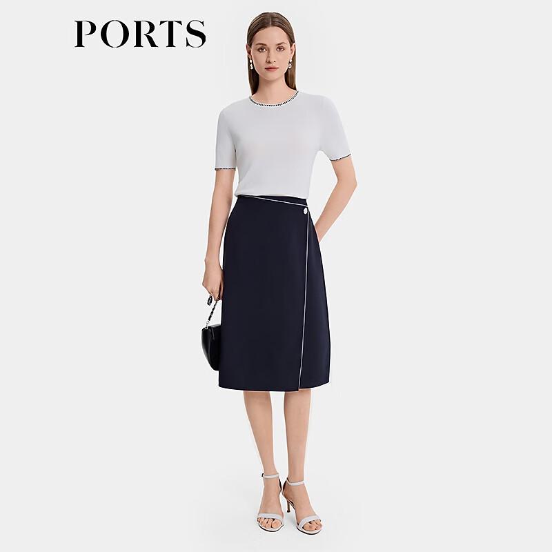 PORTS Women s Contrast-Edge Wrap Skirt 6