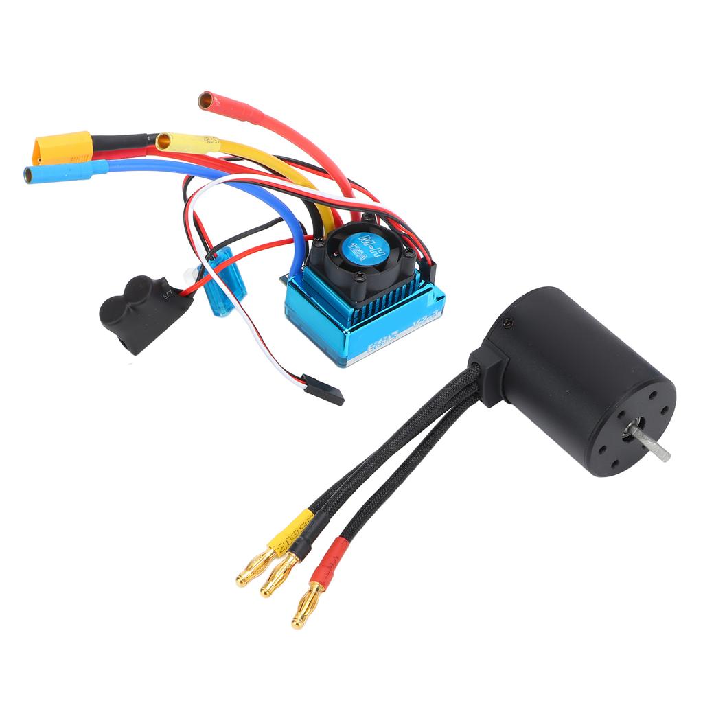 3650 3600KV Brushless ESC and 120A Brushless Motor Waterproof RC Car Part for 1:10 RC Car and 1/8 RC Car