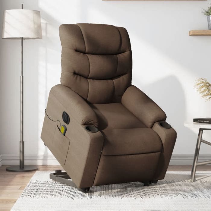 VidaXL Electric Massage Recliner, Relaxation Chair with Adjustable Backrest and Footrest, Salon Seat 3206676