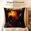 Band EExodus Cushion Cover Natural Linen Organic Fabric DoubleSided Printing Sofa Home Decor Gift Pillow Case
