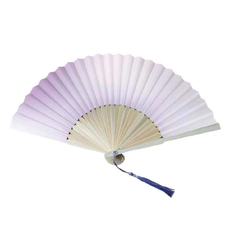 

Stylish Gradient Folding Fan Chinese Styles Bamboos Frame Handheld Fan for Summer Cooling and Artistic Display Decors