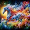 5D DIY Diamond Painting Kit Horse Partial Drill Resin Rhinestone Art