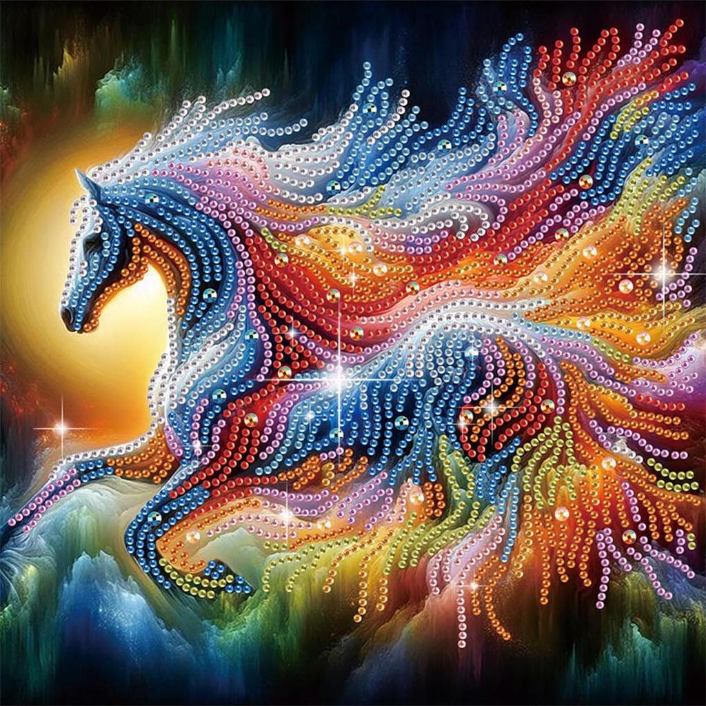 5D DIY Diamond Painting Kit Horse Partial Drill Resin Rhinestone Art