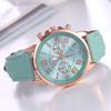 1PC Fashion Watch Belt Ladies Watch Women's Multi-color Belt Rose Gold Quartz Watch