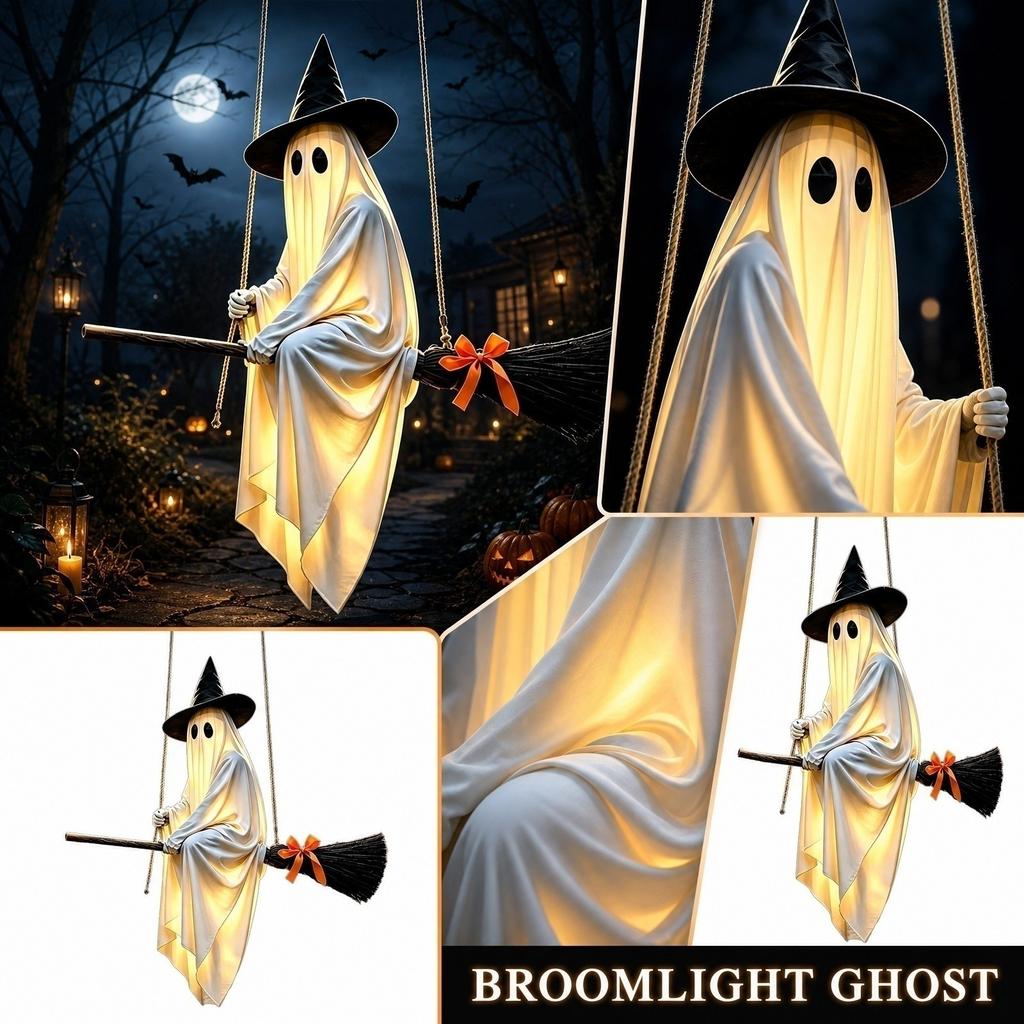 Flying Broomstick Decoration for Halloween Party House Decor
