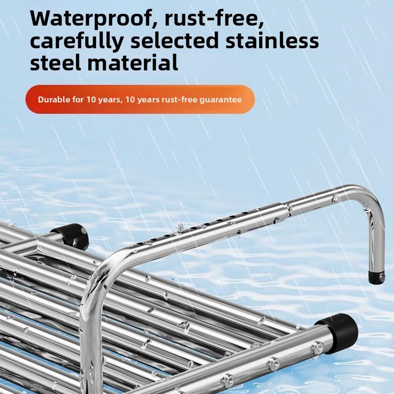 Anti-Theft Balcony Shoe-Drying Rack Outdoor Railing Clothes Hanger Household Hook Rack for Drying Shoes