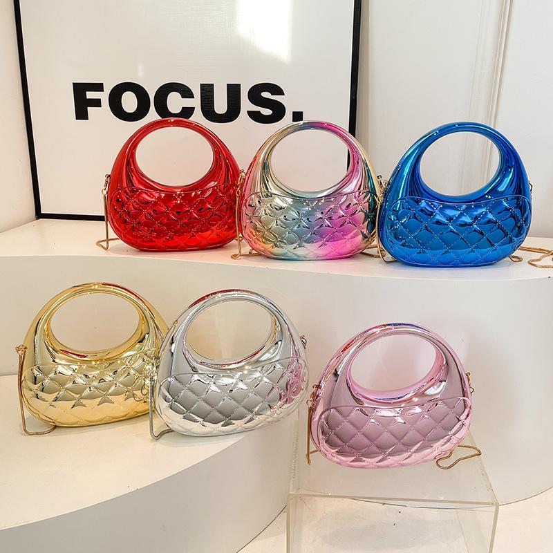 Candy color cloud acrylic bag women's 2025 new European and American fashion rhombic and versatile chain dinner bag